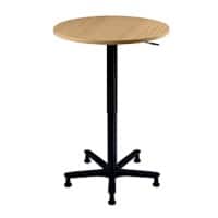Table Hammerbacher VST Hauteur ajustable Forme libre Hêtre Piètement en métal 800 (L) x 800 (P) x 1140 (H) mm Aggloméré, Plastique, Aluminium