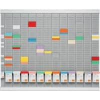 Nobo T-kaart Jaarplanner Wandmontage Liggend Grijs 80 x 66 cm