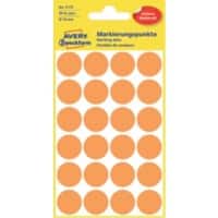 AVERY Zweckform 3173 Markeringspunten Neon oranje 18 x 18 mm 4 Vellen à 24 Etiketten