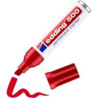 edding 500 Permanentmarker Breed Beitelpunt 2-7 mm Rood Navulbaar Waterbestendig