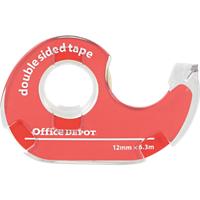 Office Depot Plakbandhouder + Dubbelzijdige tape 12 mm x 6,3 m Transparant