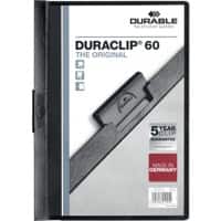 Farde à clip DURABLE Duraclip A4 Noir Polypropylène Dos : 6 mm
