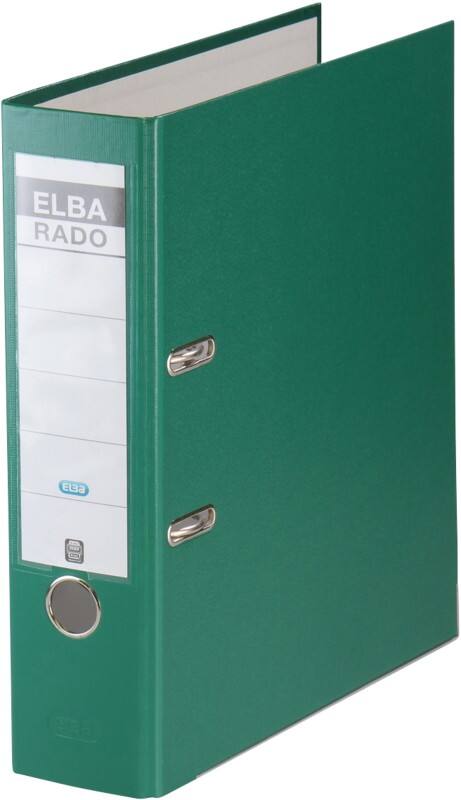 Classeur à levier ELBA Large Rado Brilliant A4 80 mm Vert 2 Anneaux 100022614 Plastique