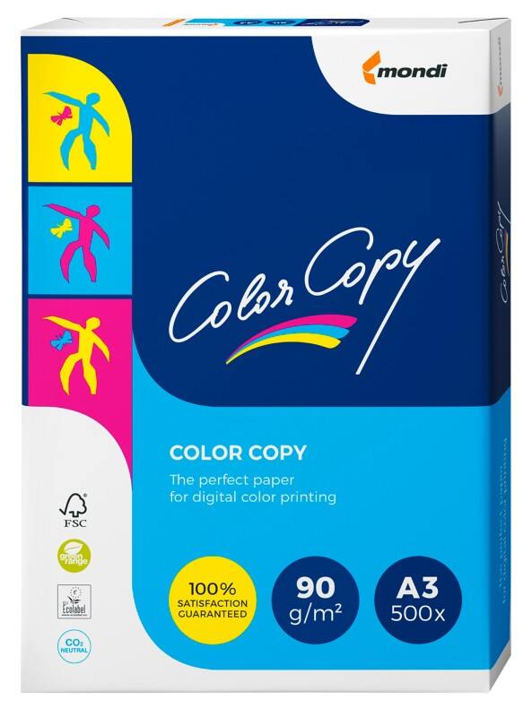 Papier imprimante Mondi A3 Color Copy Blanc 90 g/m² Satin 500 Feuilles