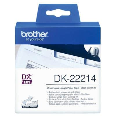 Brother QL Etiketrol Authentiek DK-22214 Zelfklevend Zwart op Wit 12 x 12 mm