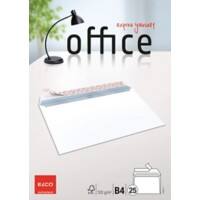 Enveloppes 3M Office Sans fenêtre B4 353 (l) x 250 (h) mm Bande adhésive Blanc 120 g/m² 25 Unités