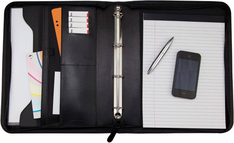 Trieur Monolith Zip A4 Similicuir Noir 2912