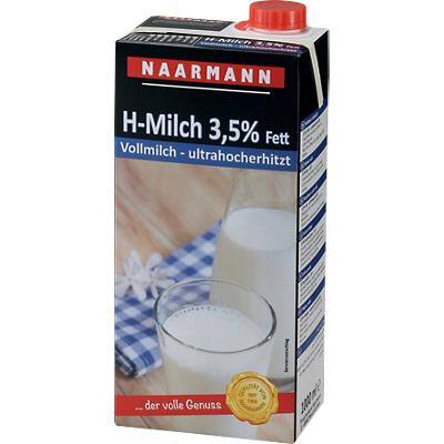 Naarmann Volle melk 733466 3,5 % 12 Stuks à 1 L