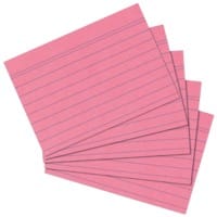 herlitz Indexkaarten Rood A6 Gelinieerd Karton 14,8 x 10,5 cm 100 Stuks