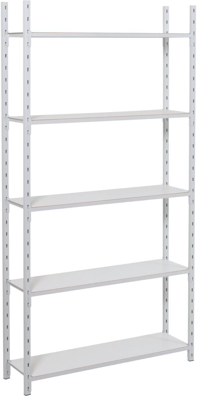 MANORGA Kast 5 Planken Gegalvaniseerd staal 1,000 x 600 x 2,000 mm Grijs