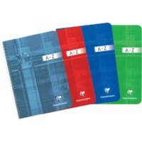 Cahier à spirales Clairefontaine A5 Assortiment Couverture en carton laminé Avec index Quadrillé 90 feuilles