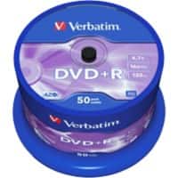 DVD + R Verbatim 16x 4.7 Go 50 Unités