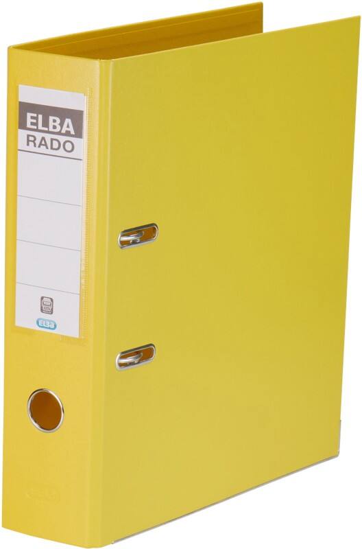 ELBA Rado Plast Breed Classeur A4 80 mm Geel 2 Ringen Rado Plast PVC (Polyvinylchloride) Staand