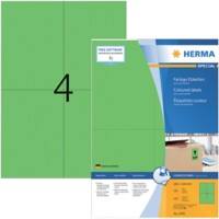 HERMA Etiketten 4399 Klevend A4 Groen 105 x 148 mm  100 Vellen à 4 Etiketten