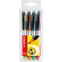 Surligneur STABILO Navigator Assortiment Pointe moyenne Biseautée 1 - 4 mm Rechargeable 4 Unités