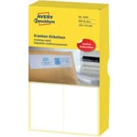 Étiquettes d'affranchissement Franking Avery 3440 Blanc 163 x 43 mm 250 Feuilles de 2 Étiquettes