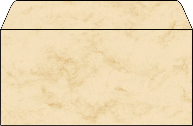 Enveloppes Sigel Sans fenêtre DL 220 (l) x 110 (h) mm Gommée Beige marbré 90 g/m² 50 Unités