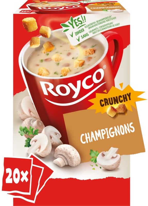 Royco Instantsoep Champignons Crunchy 20 Stuks à 30 g