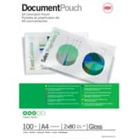 GBC Document Lamineerhoezen A4 Glanzend 80 micron (2 x 80) Transparant 100 Stuks