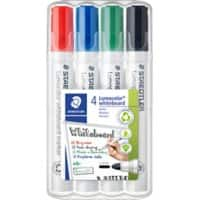 STAEDTLER Lumocolor 351 Whiteboard-marker Kleurenassortiment Medium Ronde punt 2 mm 4 Stuks