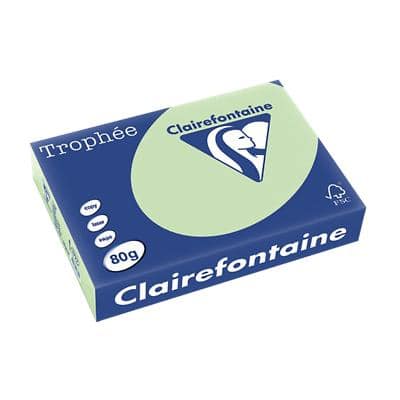 Clairefontaine Trophée A4 Gekleurd papier Pastel groen 80 g/m² Mat 500 Vellen