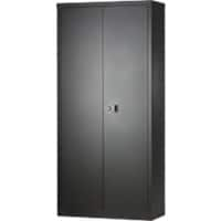 Armoire à portes battantes Bisley Métal 4 étagères Verrouillable 914 x 400 x 1950 mm Noir