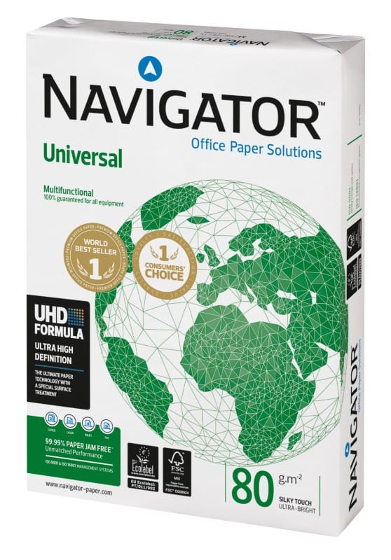 Papier imprimante Navigator Universal A4 80 g/m² Lisse Blanc 500 Feuilles