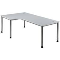 Hammerbacher Hoogteverstelbaar Bureau Vrije vorm 4 voeten 2.000 (B) x 1.200 (D) x 760 (H) mm Aluminium, Hout, Kunststof, Spaanplaat