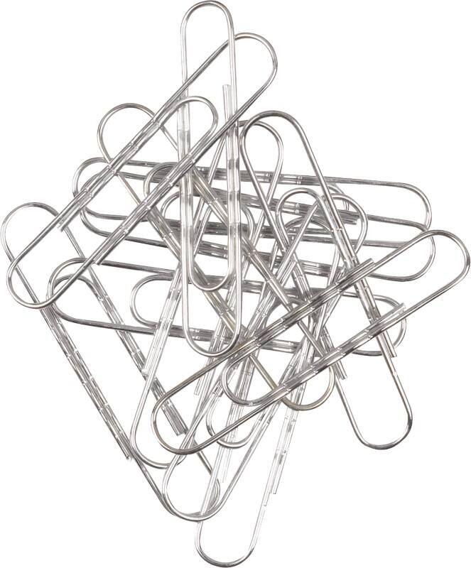 Viking Paperclips Golvend 75 mm Zilver Gegalvaniseerd staal 100 Stuks