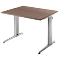Hammerbacher Bureau C-Voet Noten 800 x 800 x 720 mm