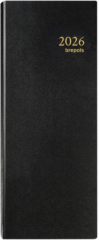 Brepols Saturnus Agenda 2026 1 Dag per 2 pagina's Nederlands, Duits, Engels, Frans Zwart 0,101,1345,01,6,0