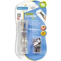 Distributeur de pinces clip Rapesco Superclip 40 Transparent 200 mm 1 distributeur et 25 pinces en acier inoxydable