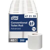 Papier toilette Tork T4 Advanced Recyclé 2 épaisseurs 472159 48 Rouleaux de 200 Feuilles