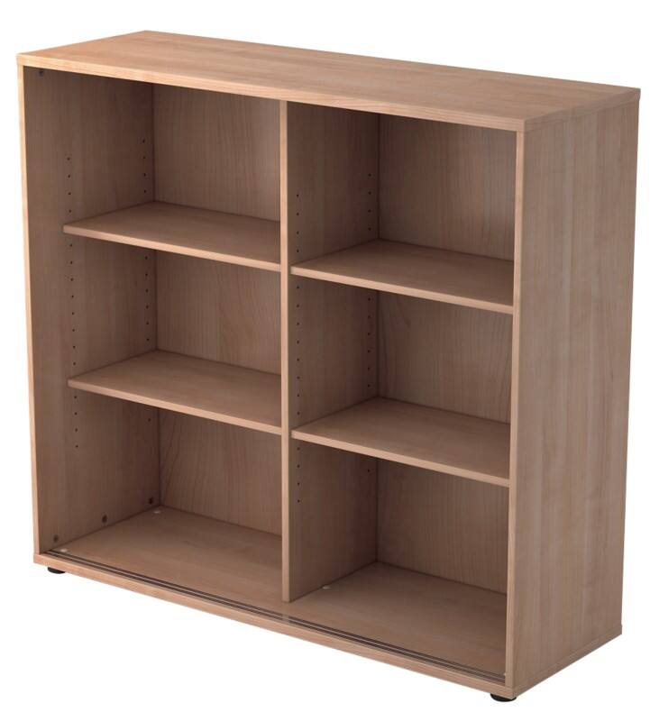 Hammerbacher Matrix Schuifdeurenkast Gemelamineerde spaanplaat 2 Planken 1.200 x 400 x 1.100 mm Walnoot Bruin