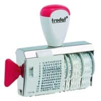 Trodat Classic 1117 (NL) woord-datumstempel wit, rood