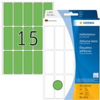 HERMA multifunctionele etiketten 2415 groen 20 x 50 mm 32 vellen à 15 etiketten