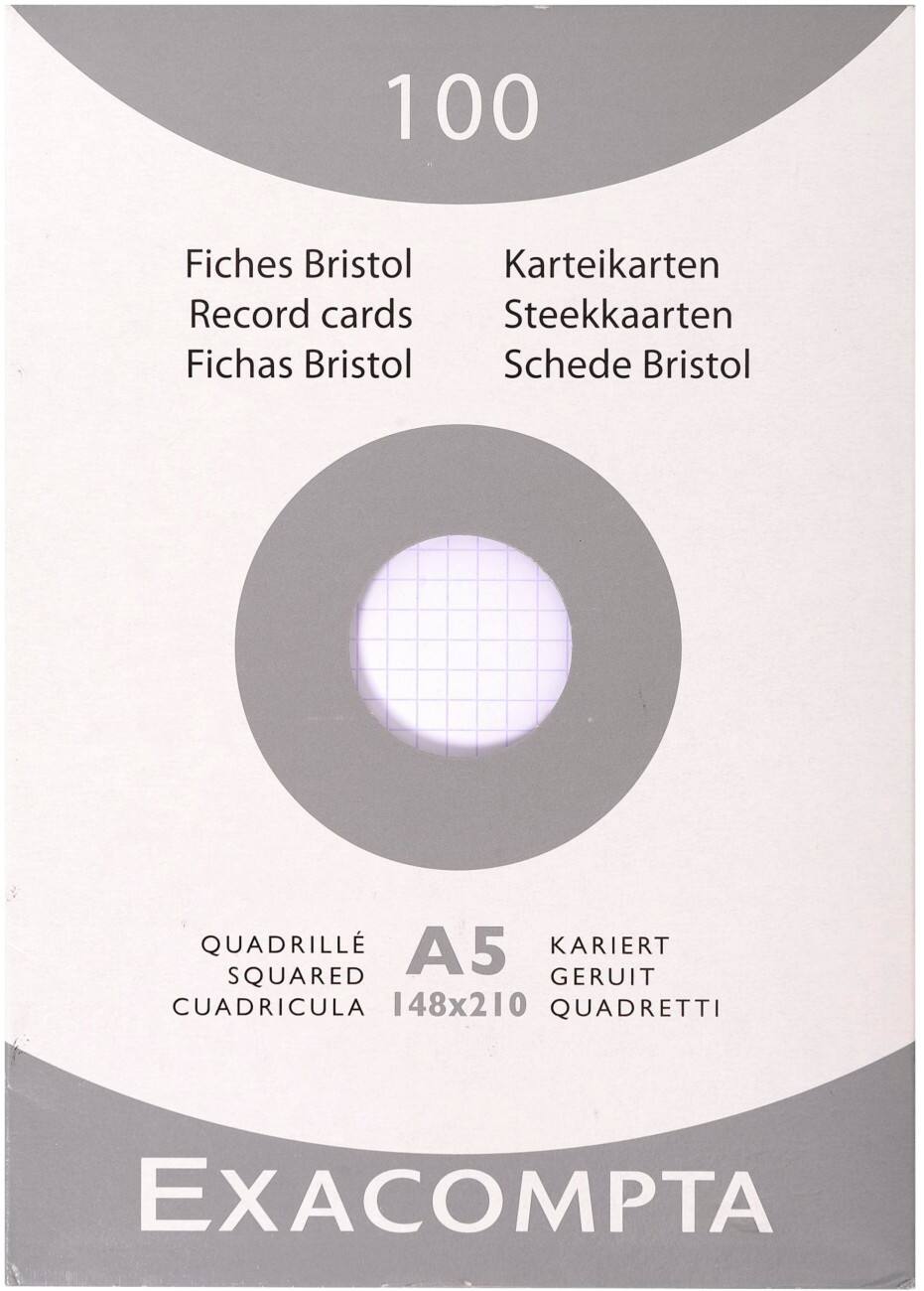 Fiches index Exacompta 13208E Blanc 21 x 14,8 cm 100 Unités