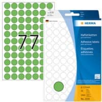 HERMA Multifunctionele etiketten 2235 Groen Ø 13 mm 32 Vellen à 77 Etiketten