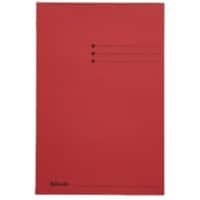 Leitz 3 flappen Folio Rood Karton 23,5 x 35 cm 50 Stuks