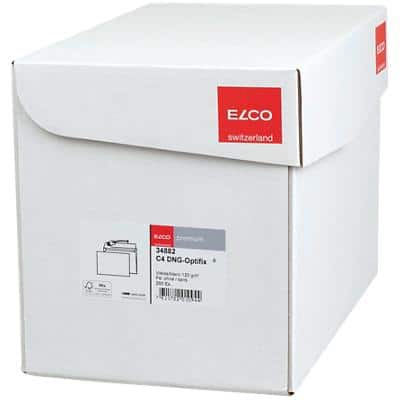 Elco Premium Enveloppen Zonder Venster C4 324 (B) x 229 (H) mm Kleefstrip Wit 120 g/m² 250 Stuks