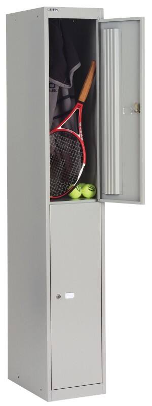 Vestiaire Bisley CLK Acier 2 Portes 1 colonne Serrure à clé 305 x 457 x 1802 mm Gris