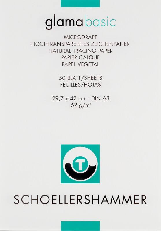 SCHOELLERSHAMMER A3 Overtrekpapier Transparant 60 g/m² Mat 50 Vellen
