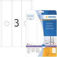 Étiquettes pour dos de classeur HERMA A4 59 mm Blanc 25 feuilles de 3 étiquettes 5159