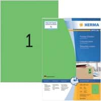 Étiquettes universelles HERMA 4404 Adhésif A4 Vert 210 x 297 mm 100 Feuilles de 1 Étiquettes