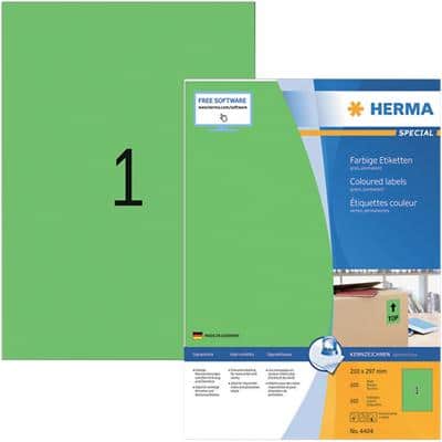 HERMA 4404 Multifunctionele Etiketten SuperPrint Groen Rechthoekig 100 Etiketten per pak