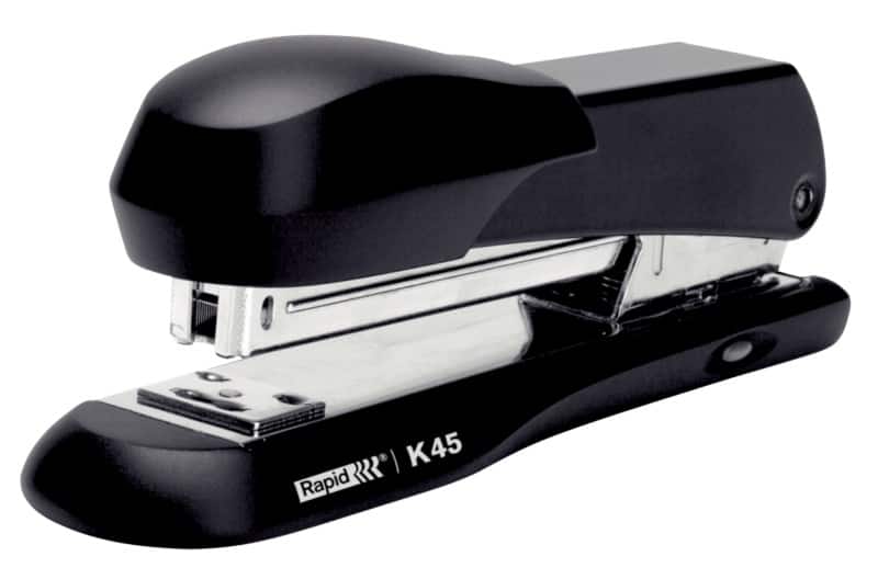Agrafeuse Rapid Classic K45 23888200 pleine bande noir 20 feuilles 24/6, 26/6 métal, plastique