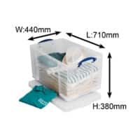Really Useful Box Archiefboxen 84 L Transparant Plastic 44 x 71 x 38 cm