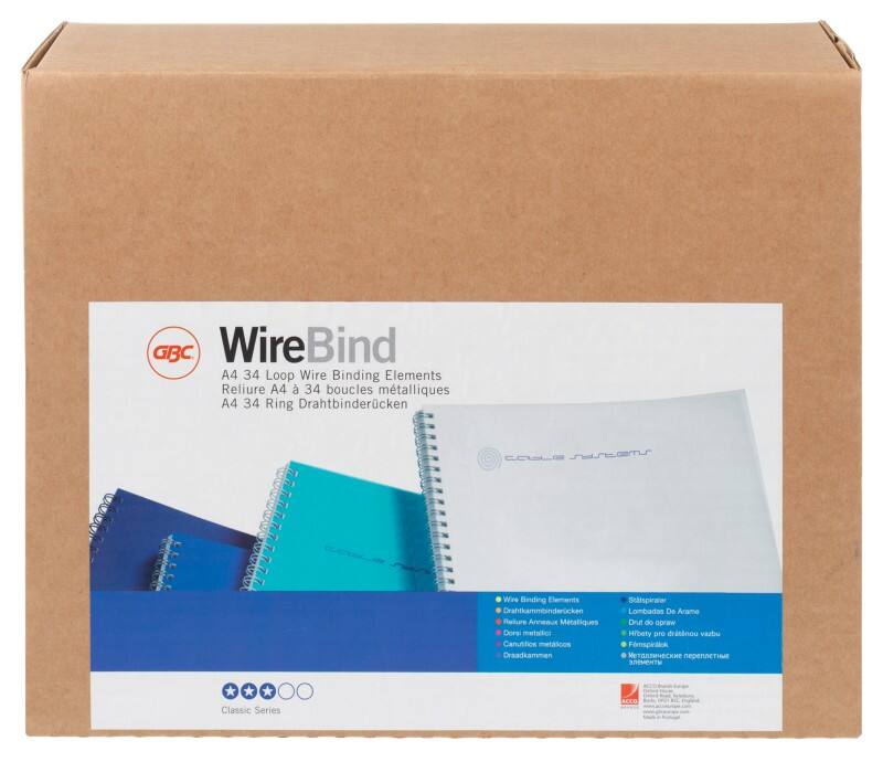 GBC Inbindrug A4 12,5 mm 115 Vellen Metaal Zilver 100 Stuks
