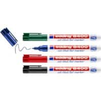 edding 8400 Cd-marker Extra Fijn Ronde punt 0,5 - 1 mm Kleurenassortiment Waterbestendig 4 Stuks