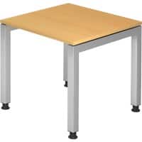 Bureau Hammerbacher J Series VJS Hauteur ajustable Rectangulaire Hêtre 4 pieds métalliques 800 (L) x 800 (P) x 760 (H) mm Acier, Aggloméré